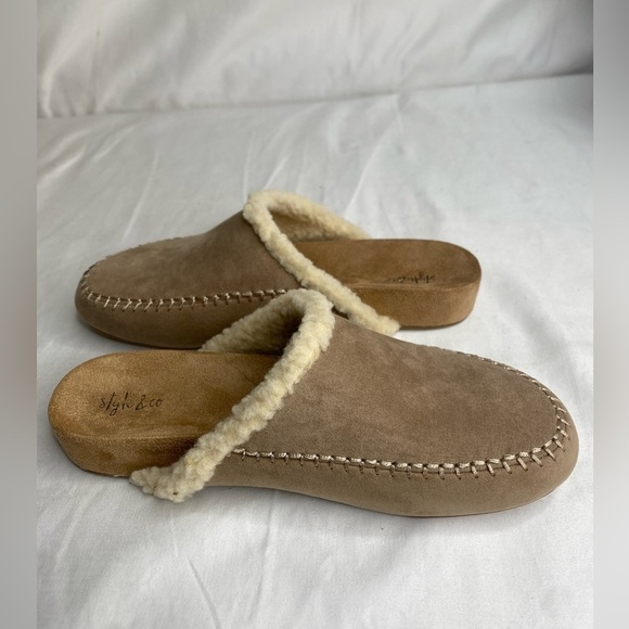 Style & Co Womens Brooklynn Microsuede Moc Toe Slide Slipper 8.5M & 6M - Picture 8 of 11
